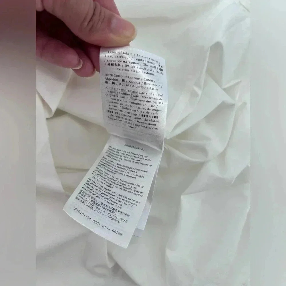 NWT $1400 VALENTINO Shirt IT40 US4 White Double Collar Made in Italy - Picture 9 of 13